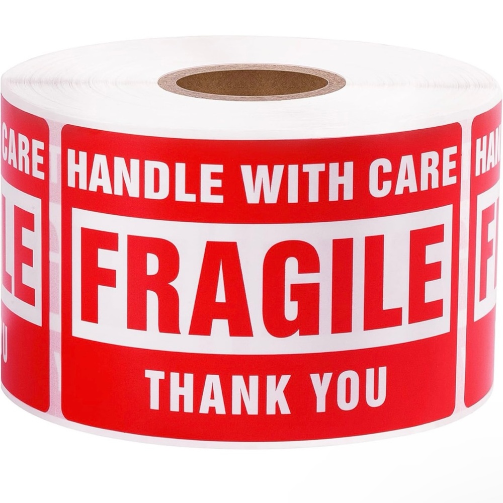 Pack of 50 Fragile Stickers for Shipping
